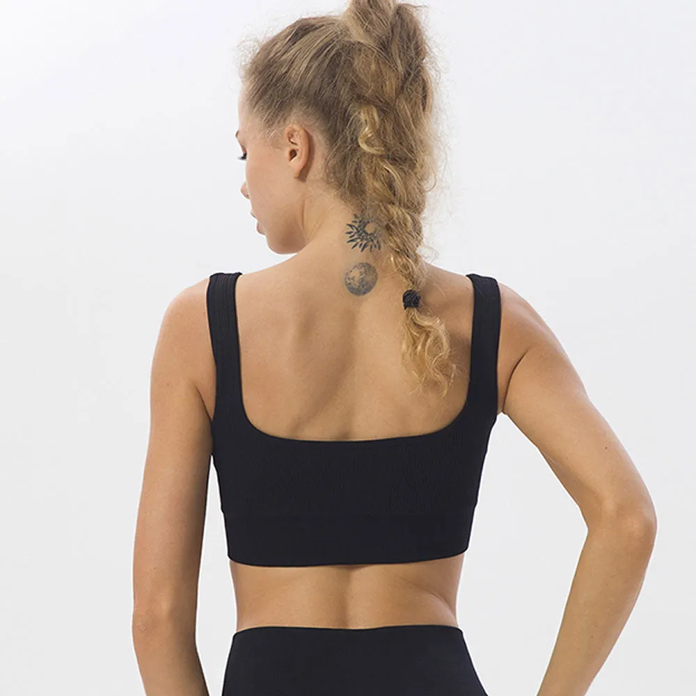US Stock Women's Sports Bras Padded Support Workout Yoga Gym Crop Tank Tops