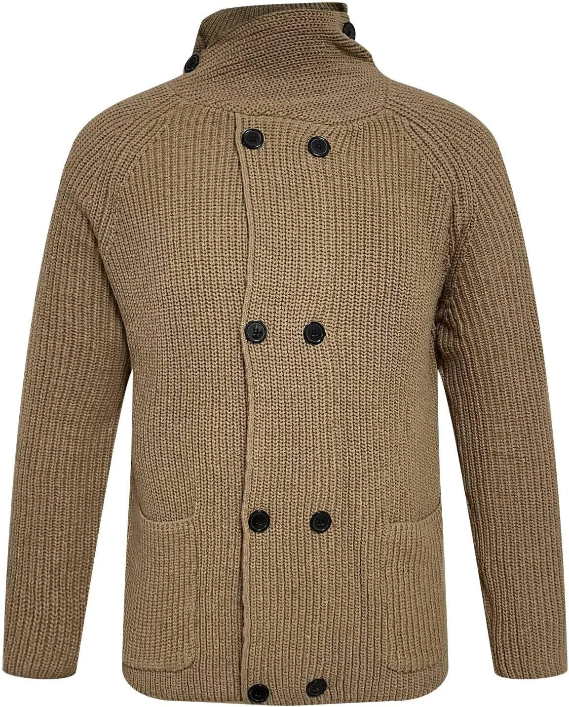 Vintage Cardigan Sweater Men Shawl Collar Sweater Big and Tall Button Down Sweaters Lightweight Open Front Cardigan
