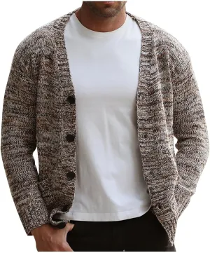 Vintage Cardigan Sweaters for Men Shawl Collar Sweater Slim Fit Button Down Sweaters Lightweight Cardigan Sweater
