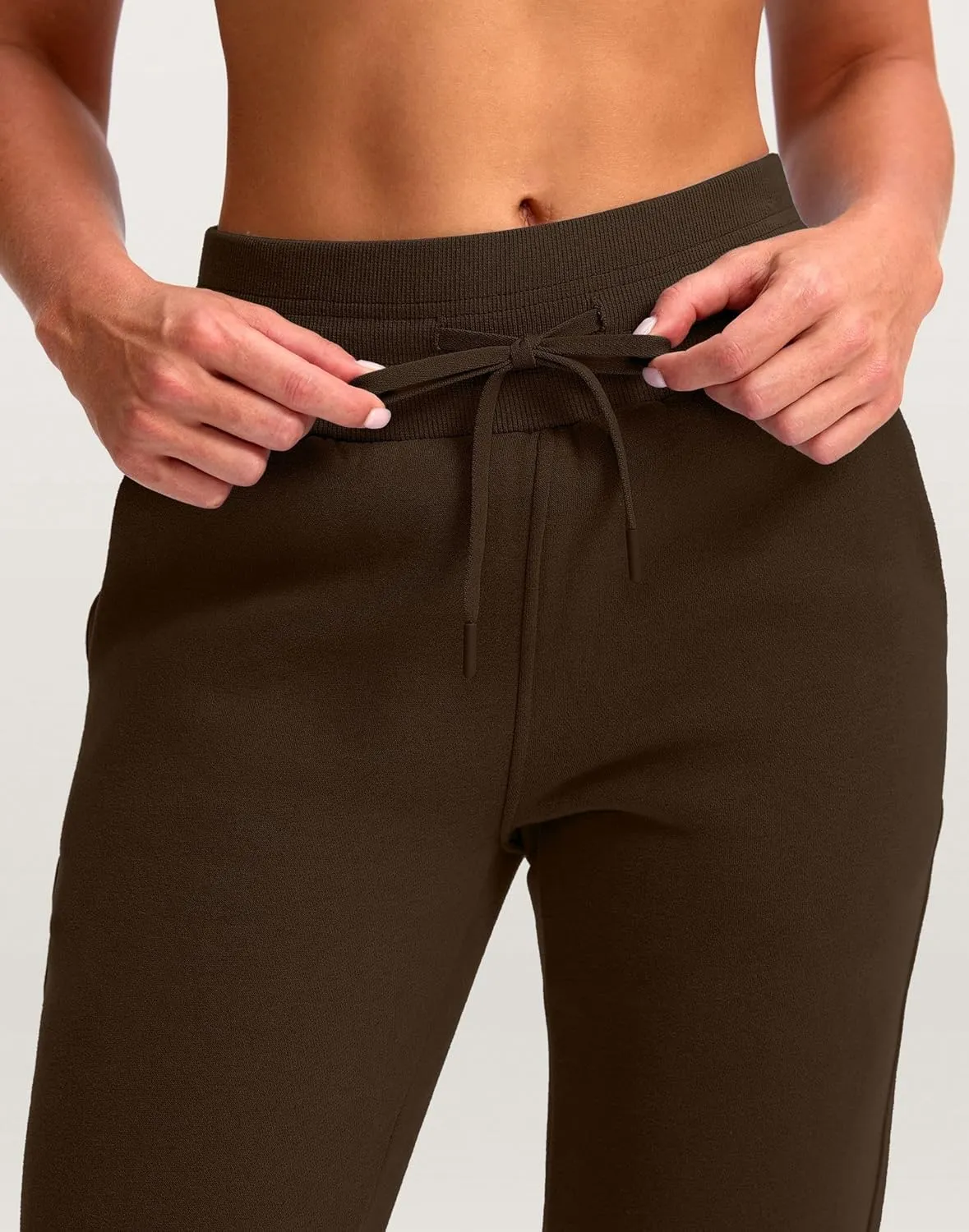 Viodia Womens Fleece Lined Joggers Winter High Waisted Warm Cotton Sweatpants Thick Lounge Sweat Pants with Pockets