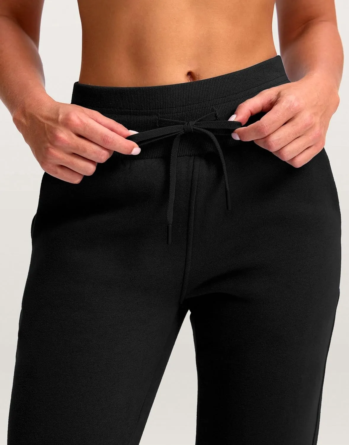 Viodia Womens Fleece Lined Joggers Winter High Waisted Warm Cotton Sweatpants Thick Lounge Sweat Pants with Pockets