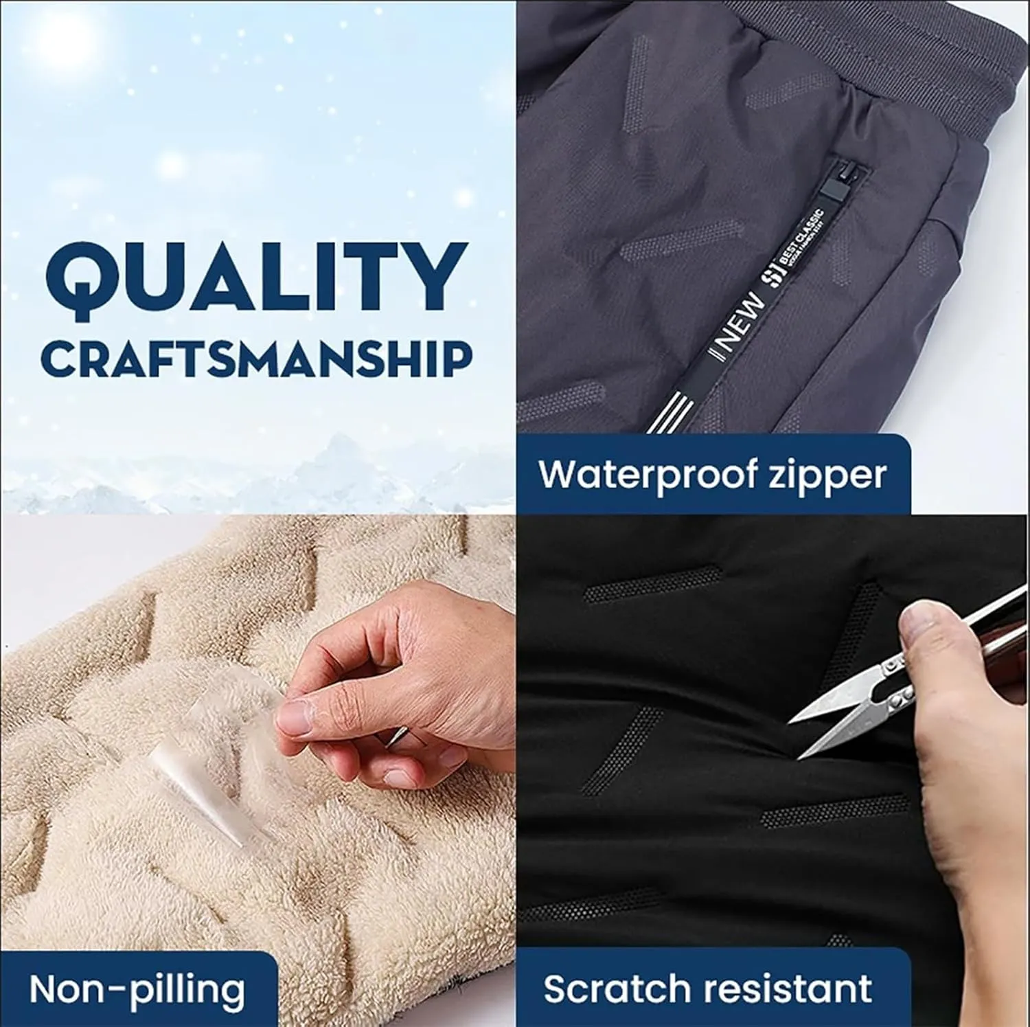 Waterproof Fleece Lined Snow Pants for Men with Jolly Snow Pants Fleeceactive Lambswool Joggers for Outdoor Activities