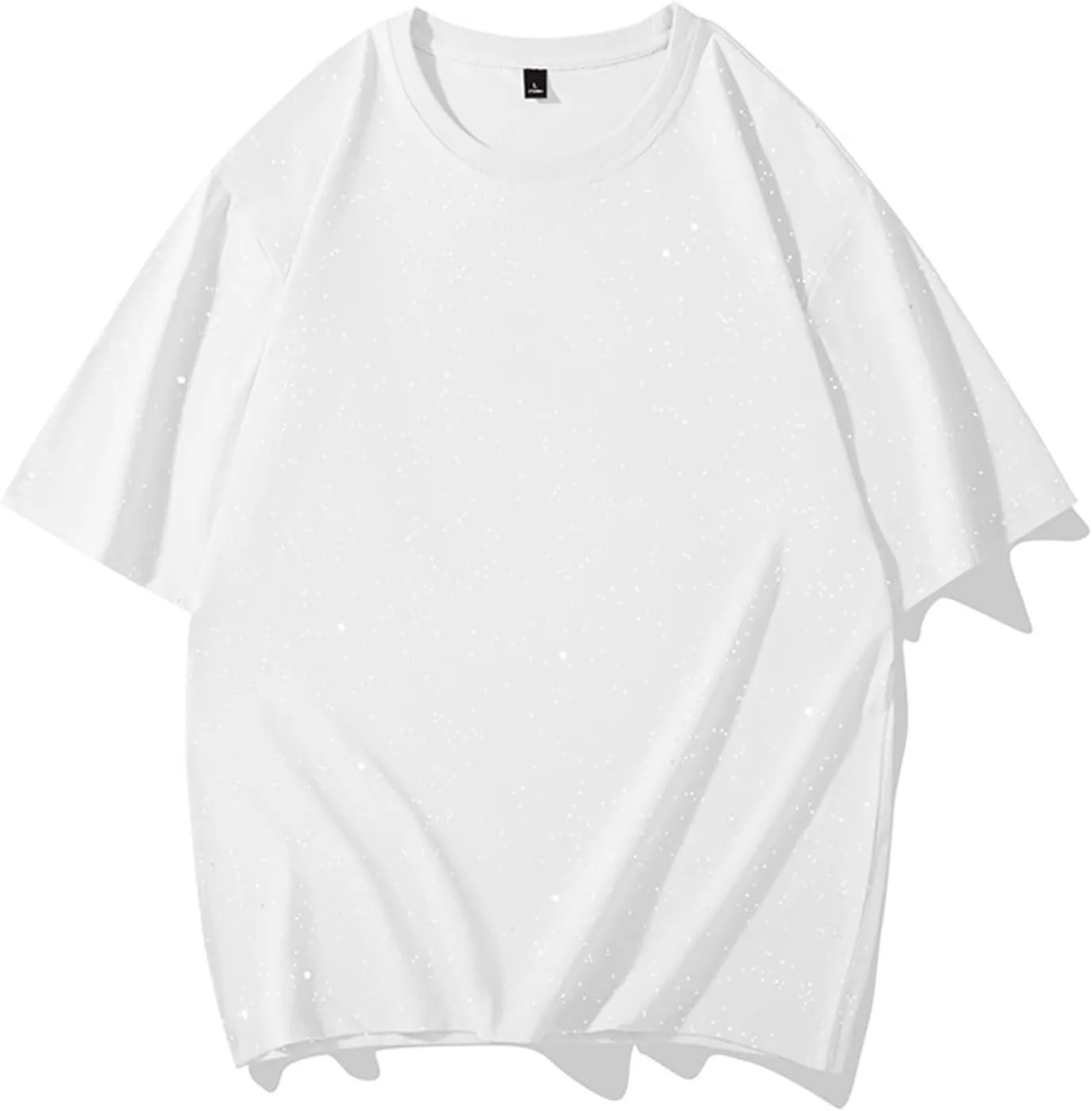 Weiyuqi Oversized Sparkly Sequin Shirts for Men Sparkly Bling Tshirts Trendy Loose Casual Basic Tees Streetwear Baggy Tops