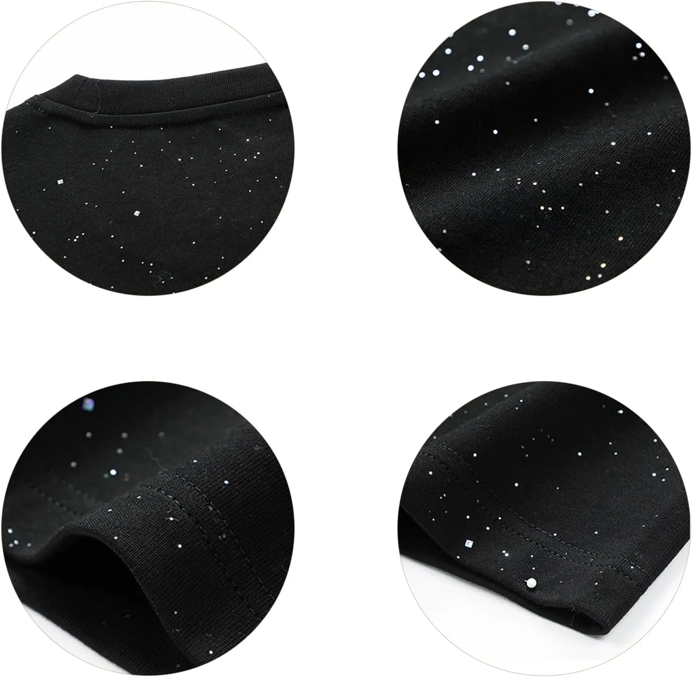 Weiyuqi Oversized Sparkly Sequin Shirts for Men Sparkly Bling Tshirts Trendy Loose Casual Basic Tees Streetwear Baggy Tops