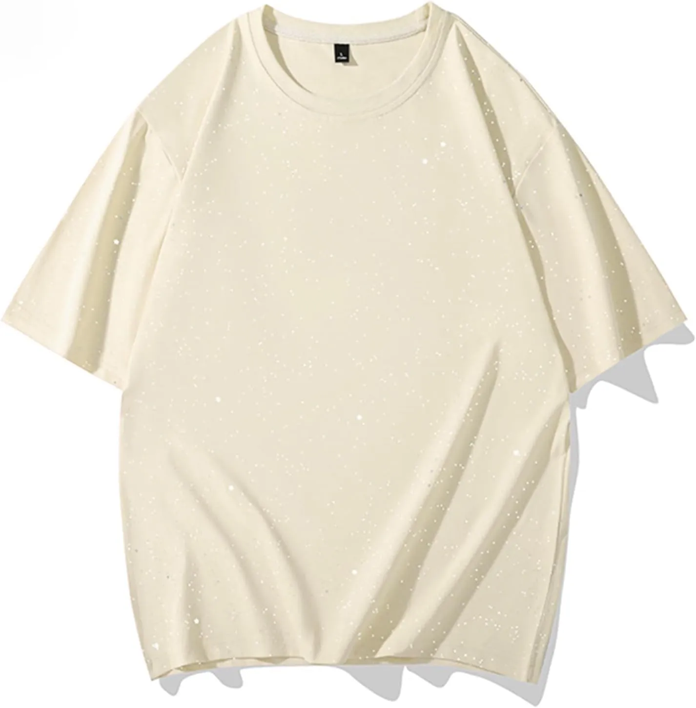 Weiyuqi Oversized Sparkly Sequin Shirts for Men Sparkly Bling Tshirts Trendy Loose Casual Basic Tees Streetwear Baggy Tops