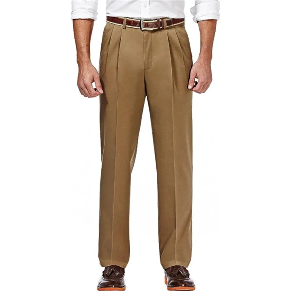 WIAOFELLAS  -  Mens Formal Straight Pants Classic Business Casual Pants Commuting British Elegant Regular Male Trousers Men'S Clothing 2025