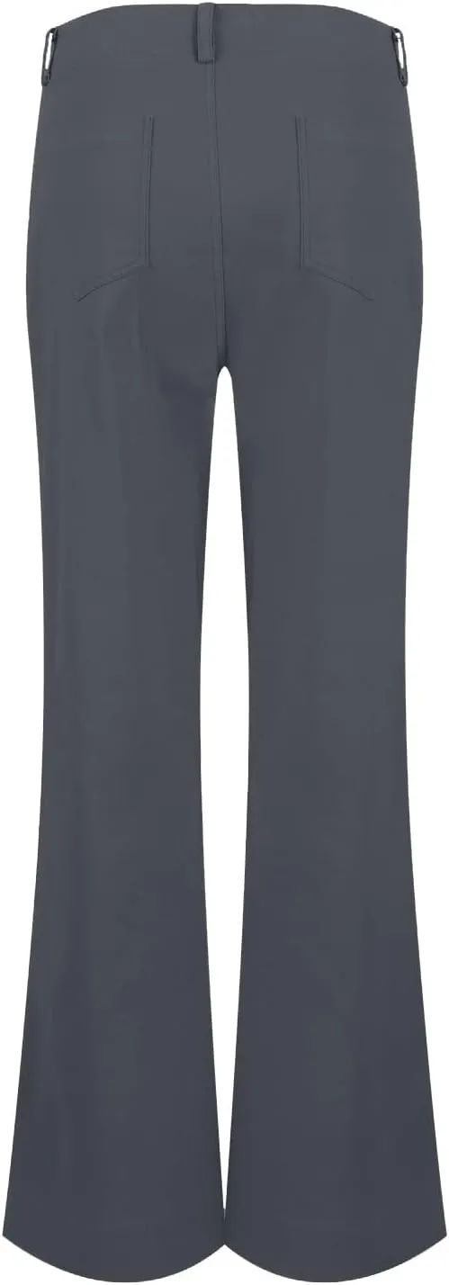 Wide Leg Pants Women Y2k Twill Slim Fit High Waisted Chino Pants Business Flare Dress Pants with Pockets Streetwear