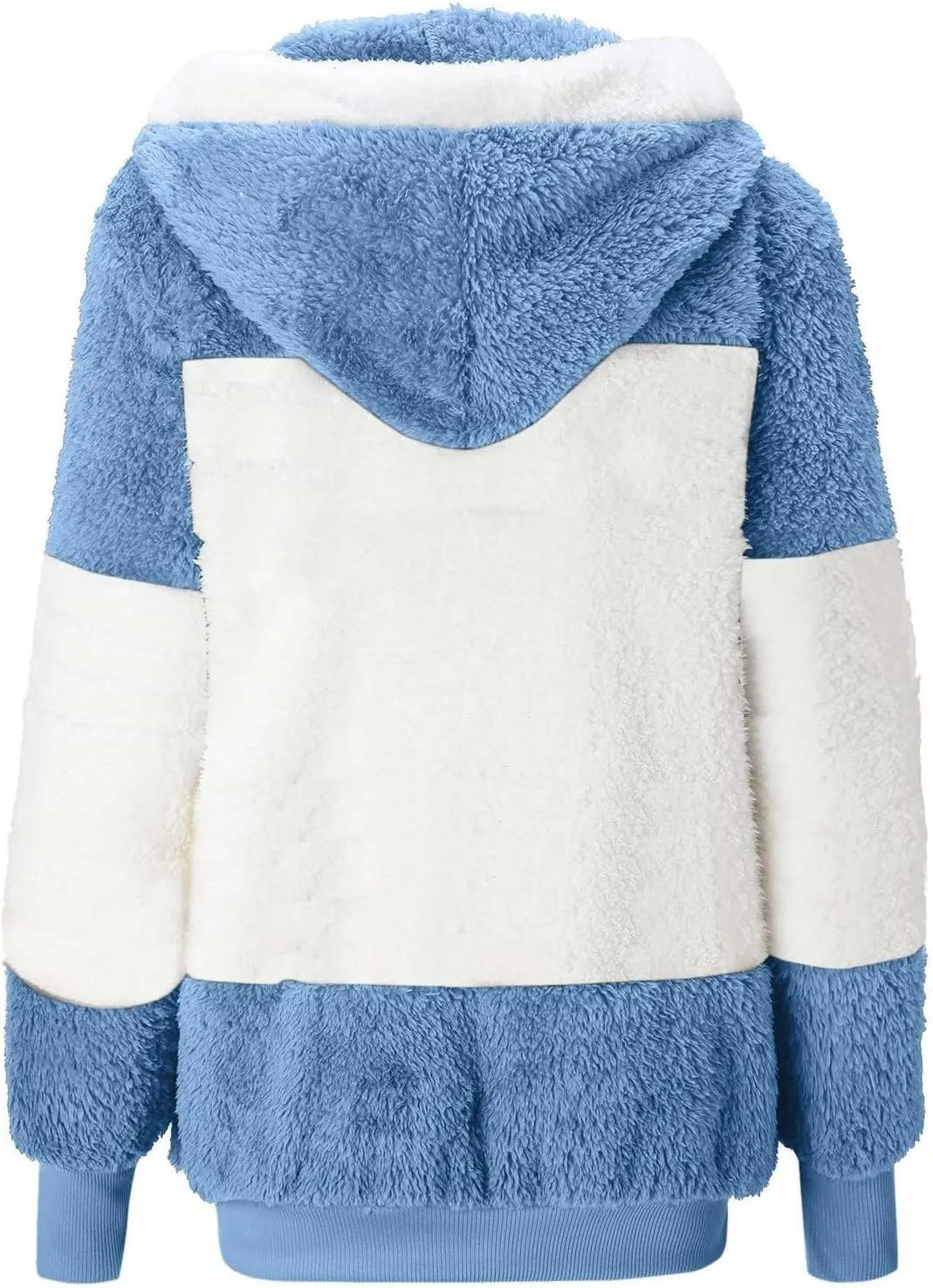 Winter Coats for Women Oversized Fuzzy Fleece Jacket Full Zip Plush Hooded Cardigan Coats Shaggy Warm Sherpa Jacket