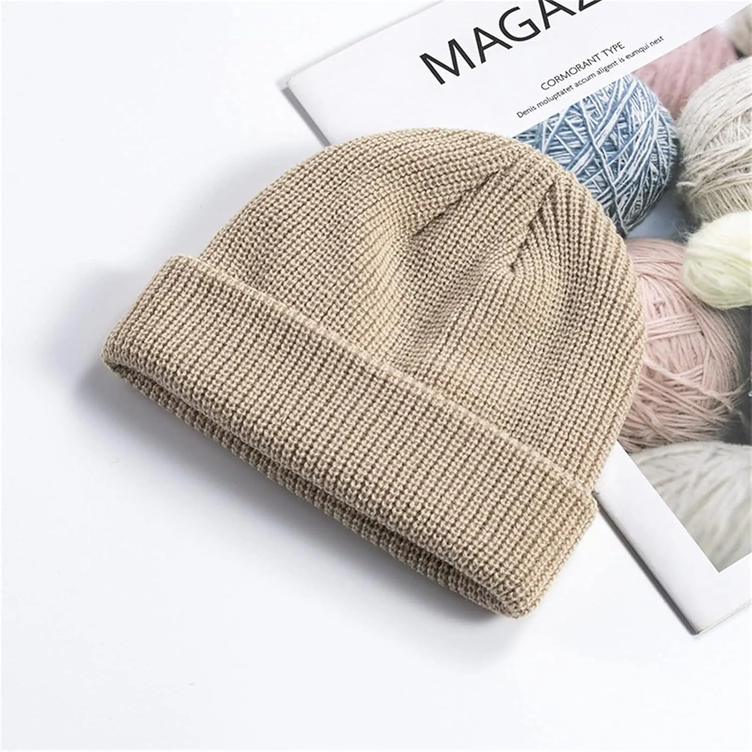Winter Hats for Men Beanie Fashionable Stylish Cozy Chunky Cable Ribbed Knit Hat Pom Pom Newsboy Cabbie Cap