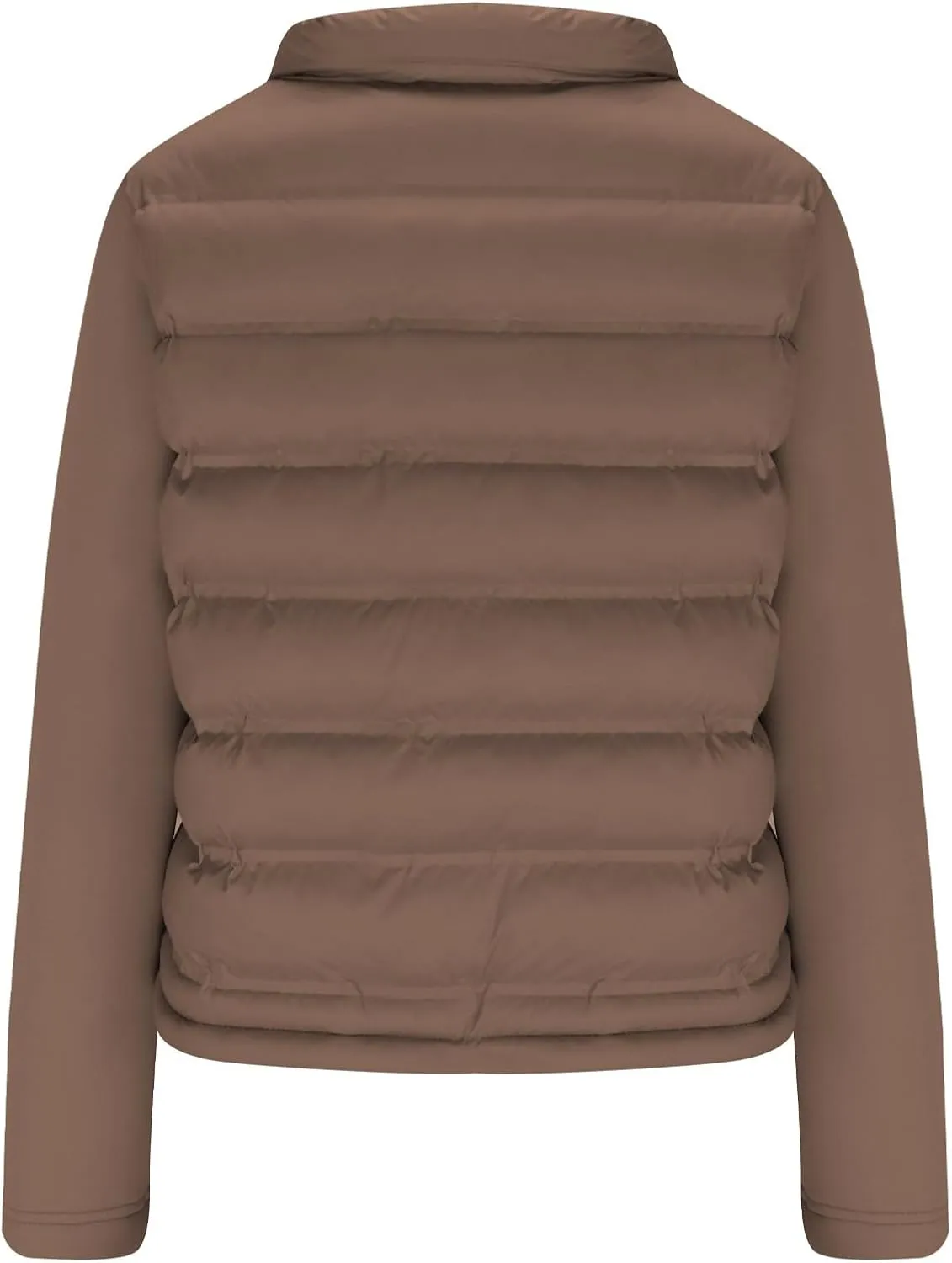 Winter Quilted Jackets Womens Cropped Puffer Jacket Lightweight Zip Up Pockets Down Jackets Warm Padded Winter Coats