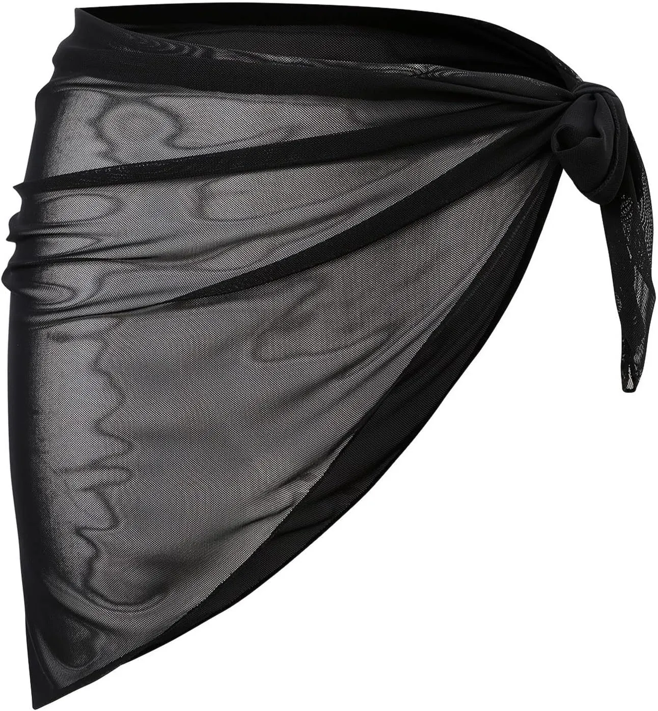 Women 1 Piece Sheer Wrap Knot Cover Up Skirt Without Bikini Beach Wrap Bikini Shiny Linen Shirts for Women Cover
