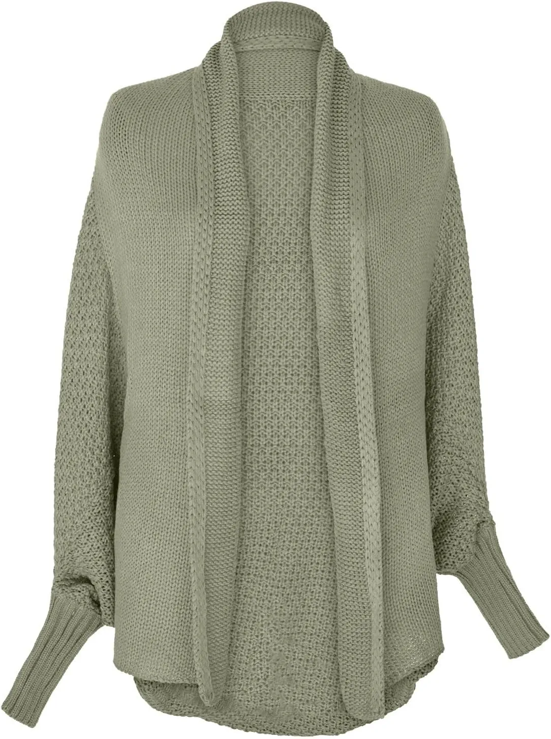 Women 2024 Open Front Long Sleeve Cable Knitted Hooded Knit Oversized Cardigan Sweaters Color Block Outwear Coat