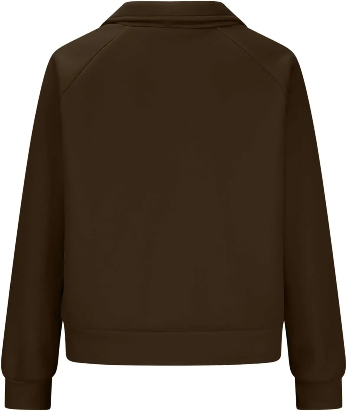 Women Casual Half Zip Sweatshirts 2024 Fall Trendy Long Sleeve Loose Tops Y2K Cropped Pullover Oversized Preppy Clothes