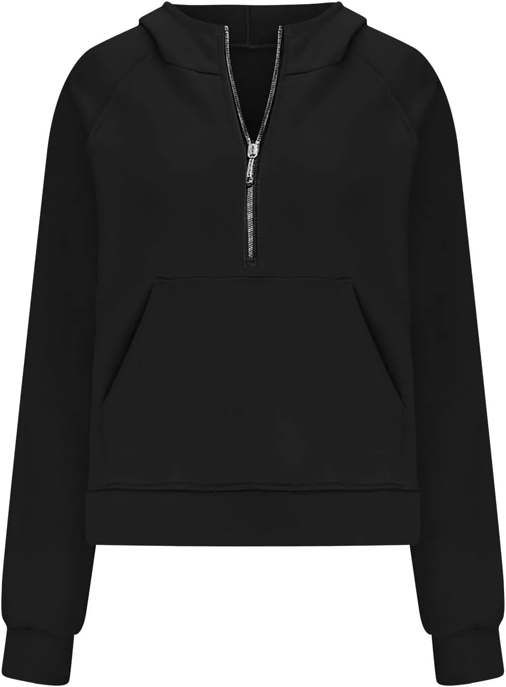 Women Half Zip Cropped Hoodies Fleece Quarter Zip Up Pullover Sweatshirts Winter Clothes 2023 Outfits Sweater