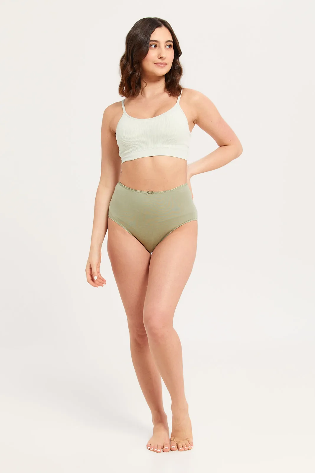 Women Ivory And Mint Comfort Bra Set (Pack Of 2)