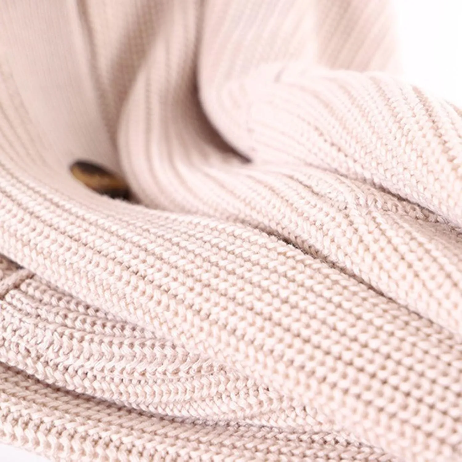 Women Loose Cardigans Soft Knit Cardigan Sweater Knit Open Front Button Down Knitwear Tops Outerwear Coat with Pockets