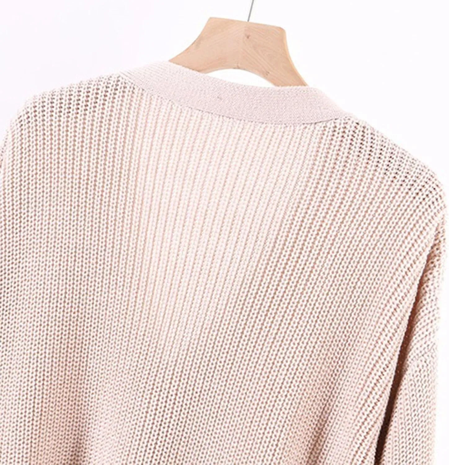 Women Loose Cardigans Soft Knit Cardigan Sweater Knit Open Front Button Down Knitwear Tops Outerwear Coat with Pockets