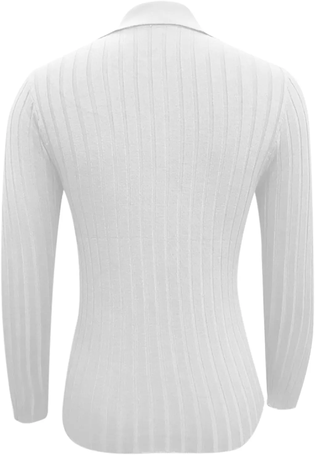 Women Slim Fit Sweater Turn Down Collar Sweater Long Sleeve Basic Tops Soft Knit Sweater Blouse V Neck Pullover Tee