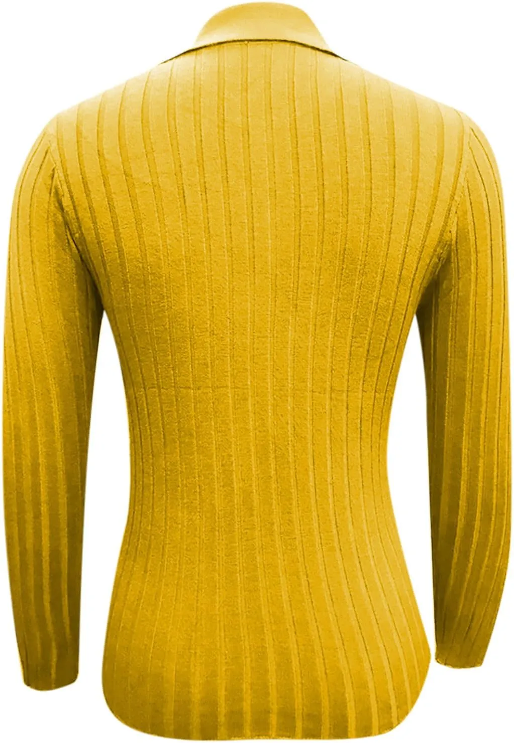Women Slim Fit Sweater Turn Down Collar Sweater Long Sleeve Basic Tops Soft Knit Sweater Blouse V Neck Pullover Tee