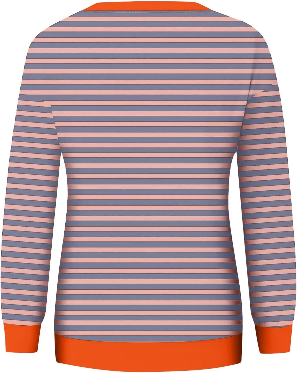 Women Striped Crewneck Sweatshirts Trendy 2024 Pullover Tops Long Sleeve Preppy Shirts Fall Fashion Clothing