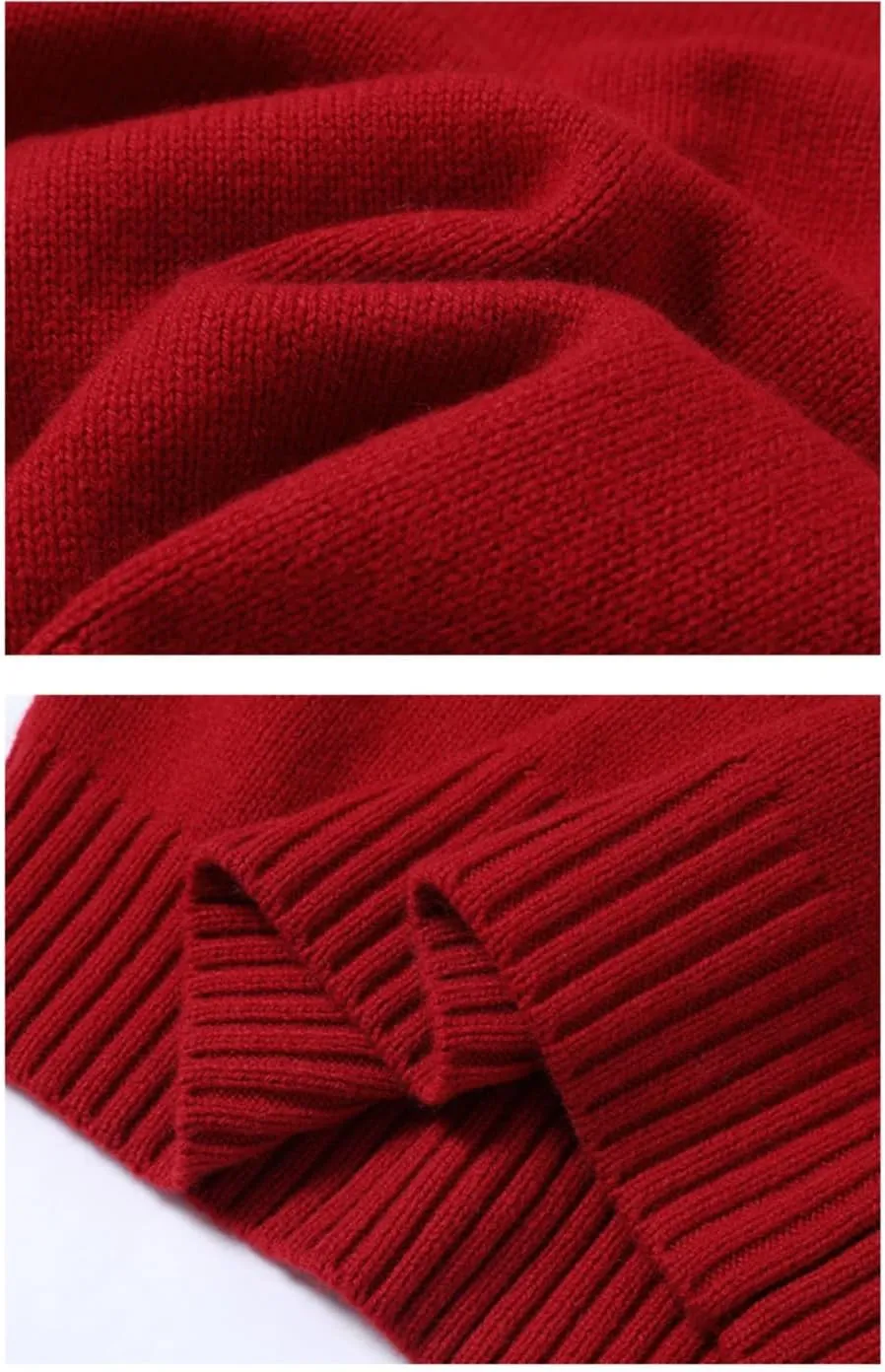 Women Turtleneck Pullover Sweater Wool Oversized Knit Sweaters Solid Color Warm Wool Jumpers