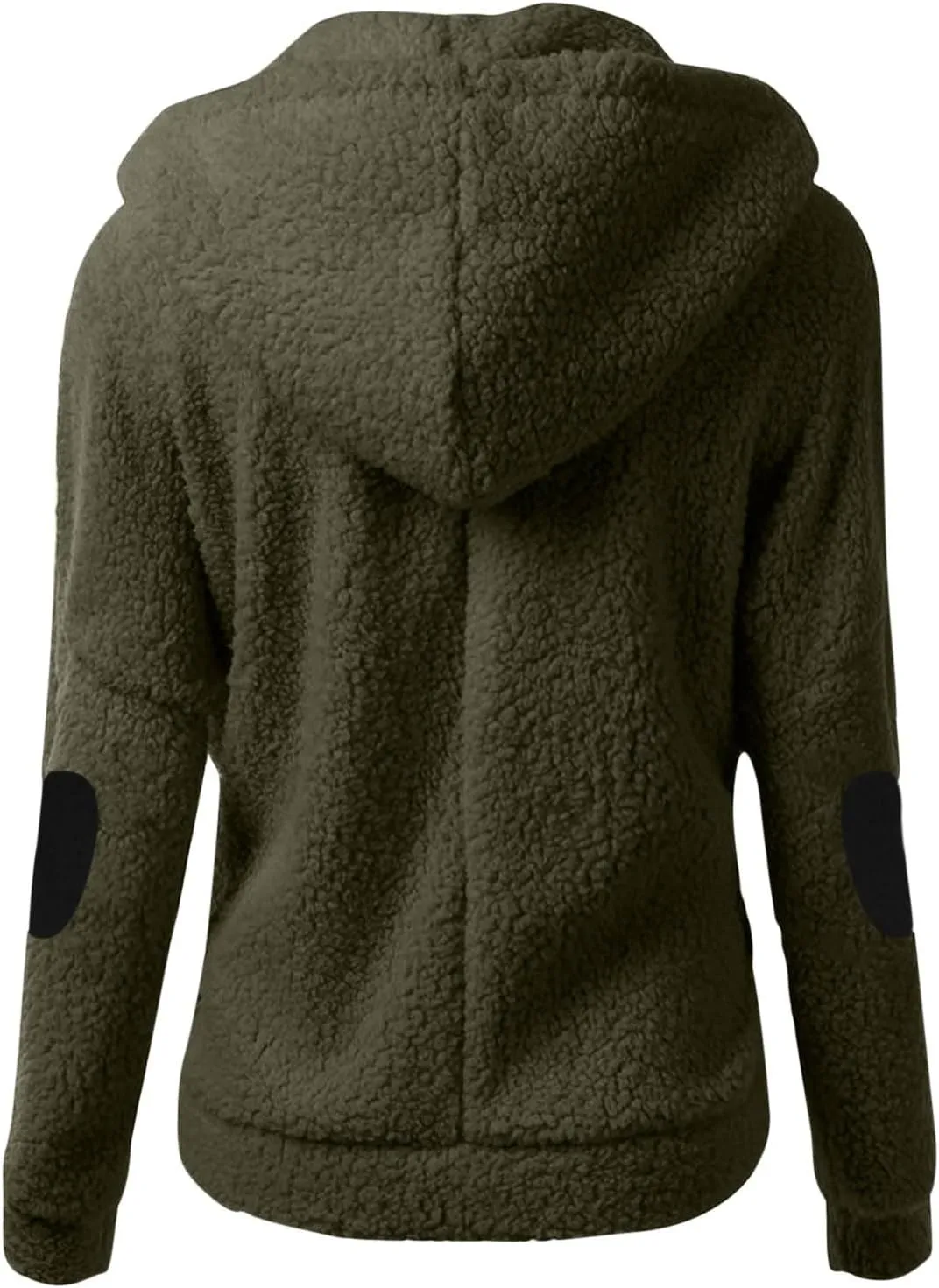 Women Winter Fleece Sweatshirt Zip Up Fuzzy Hoodie Long Sleeve Thermal Top Outwear Warm Casual Jacket with Pockets