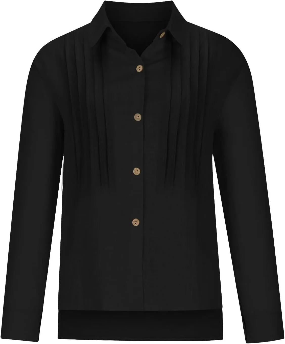 Womens Button Down Shirts Dress Shirts Long Sleeve Blouses V Neck Solid Casual Tunics Tops