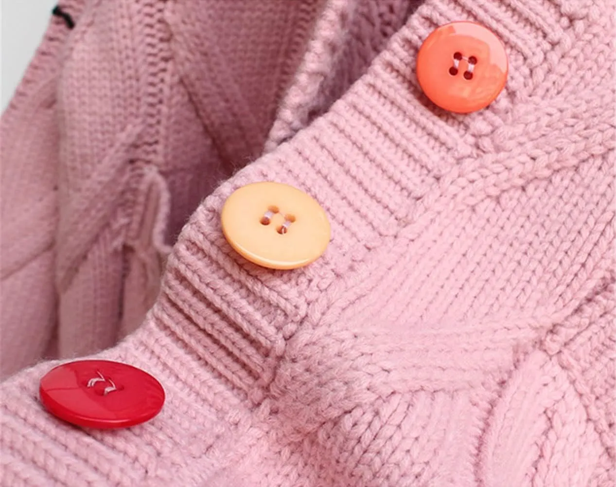 Women's Cable Knit Embroidery Cardigan V Neck Sweaters Long Sleeve Open Front Loose Coat Cute Casual Warm Outwear