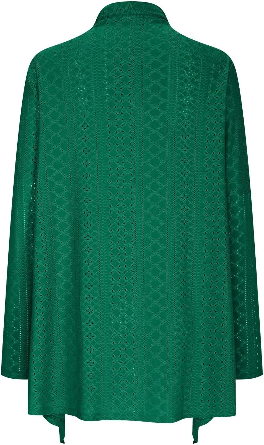 Women's Cardigan Casual Solid mid-Length Open Front Cardigan Sweaters for Women Lightweight Plus Size Outwear Tops