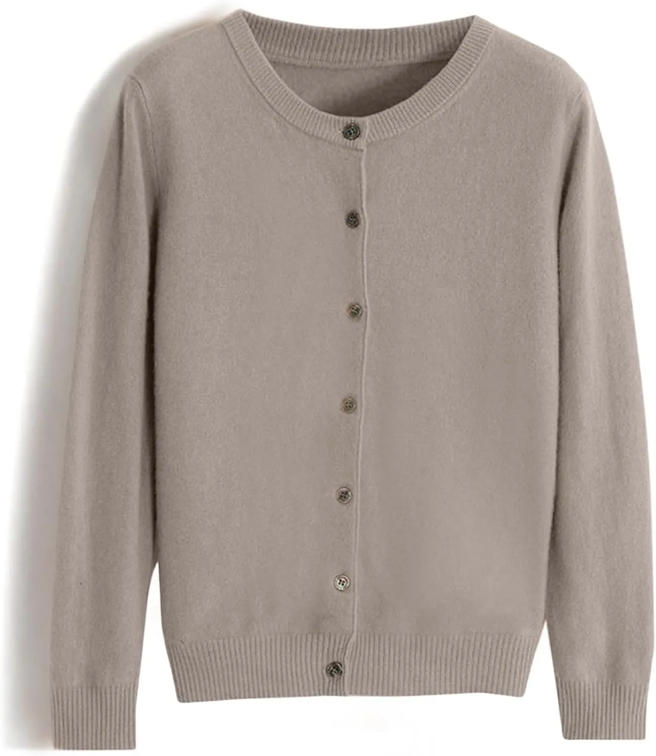 Womens Cardigan Slim Fit Long Sleeve Open Front Button Down Crop Top Cardigans Sweater Solid Color Knit Jacket Coats