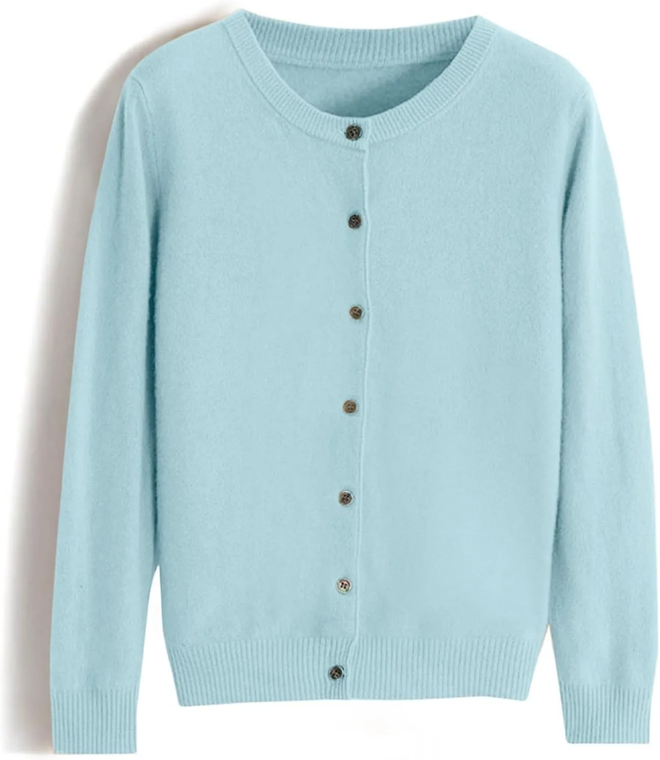 Womens Cardigan Sweaters Casual Crewneck Long Sleeve Button Down Lightweight Cardigans Plus Size Loose Fit Sweater