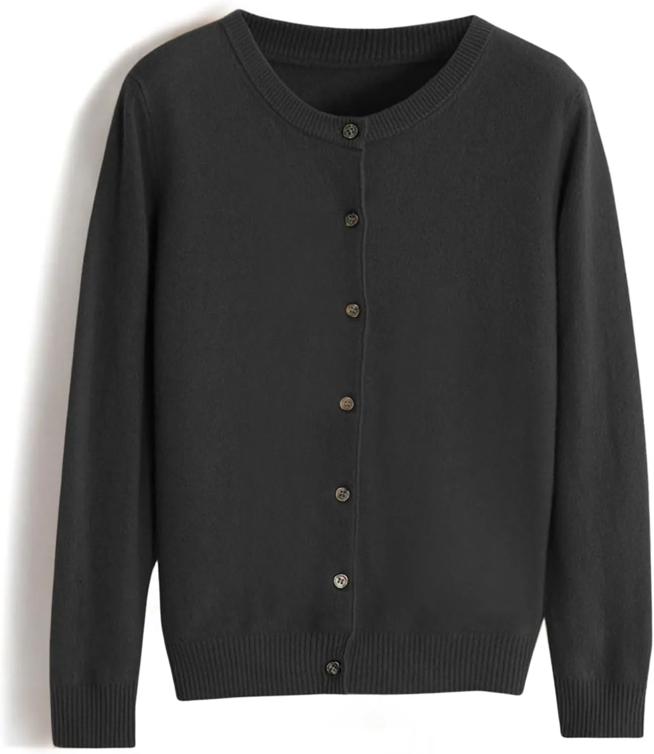 Womens Cardigan Sweaters Casual Crewneck Long Sleeve Button Down Lightweight Cardigans Plus Size Loose Fit Sweater