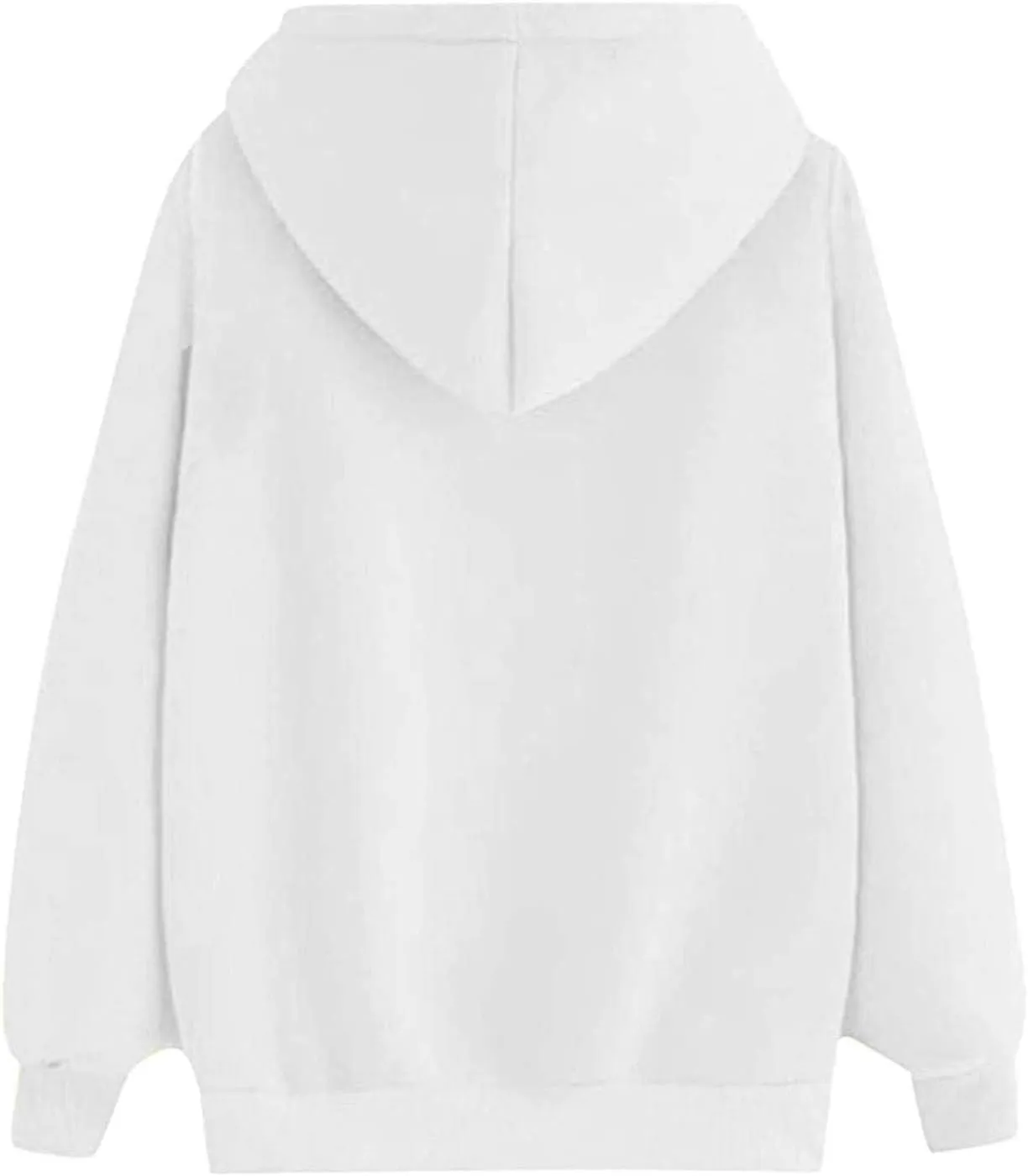 Women's Casual Hoodies Crewneck Sweatshirt 2024 Print Heart Long Sleeve Sweater Pullover Fall Outfits with Pocket
