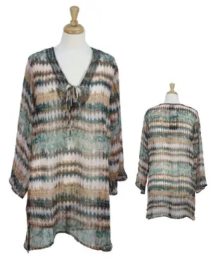 women's chiffon tops - multi-color designs Case of 24