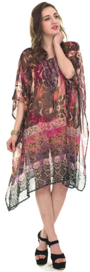 women's chiffon tops - ornate animal prints Case of 24