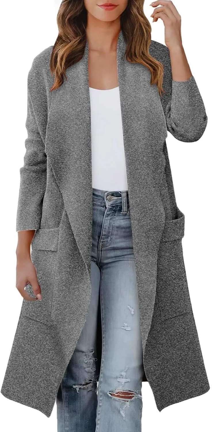 Women's Coats Basic Long Jacket Coat Coat Trench Long Jacket Ladies Slim Long Belt Elegant Winter Coats for Women