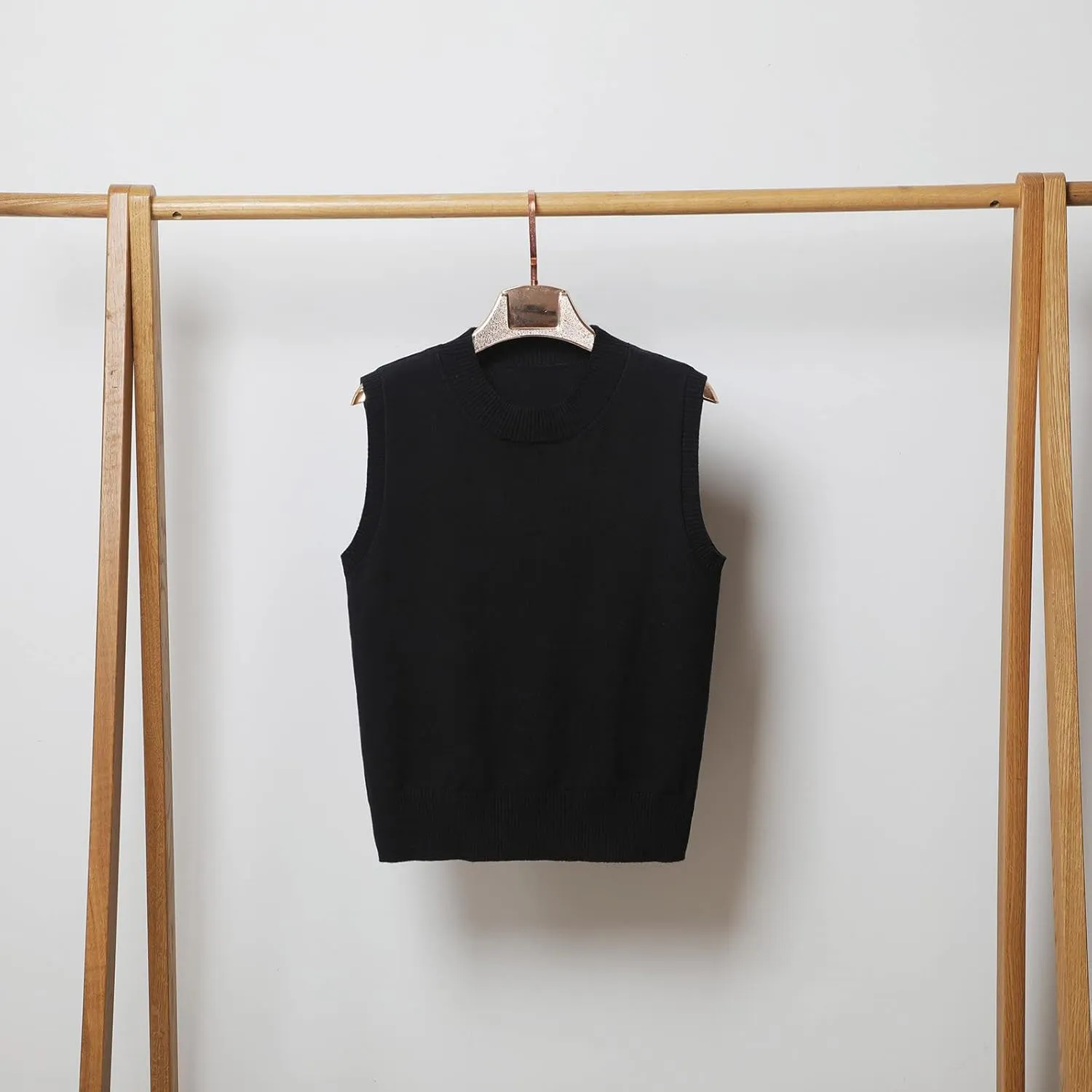 Womens Crew-Neck Knitted Sweater Vest,Sweater Vest,Pure Casual Business Dress Vest,Cable Knit Crop Tank Tops