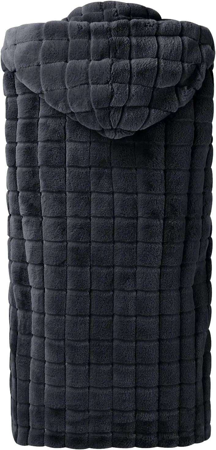 Womens Fall Reversible Puffer Vests Sleeveless Fleece Jacket Zip Up Hoodie Pockets Long Warm 2024 Winter Coat Outerwear