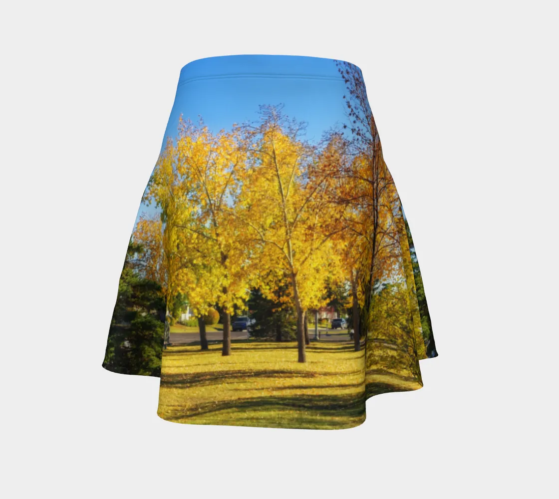 Women's Flare Skirt - Calgary in the Fall