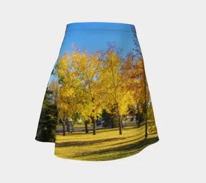 Women's Flare Skirt - Calgary in the Fall