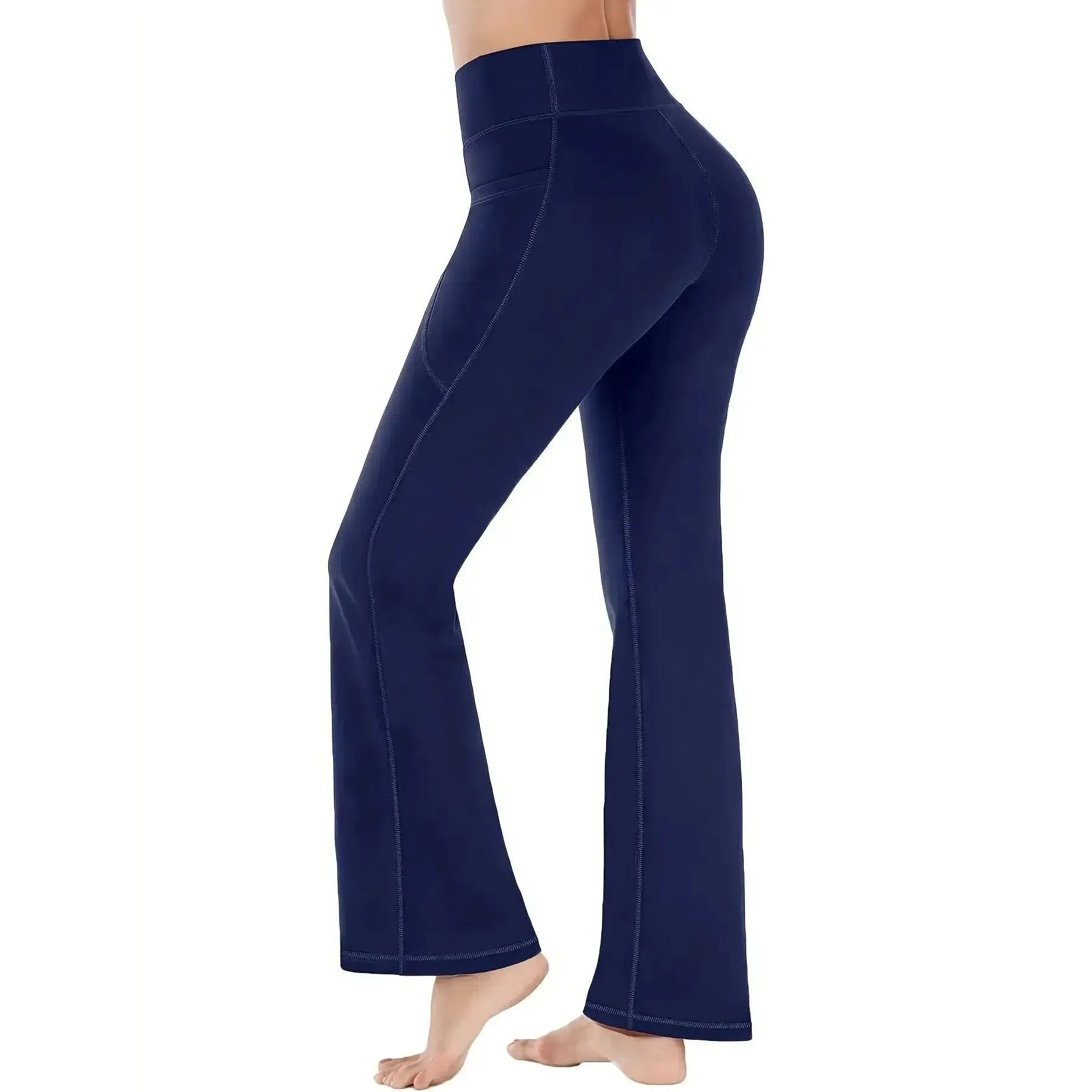 Women's Flared Pants with Pockets for Fitness and Style