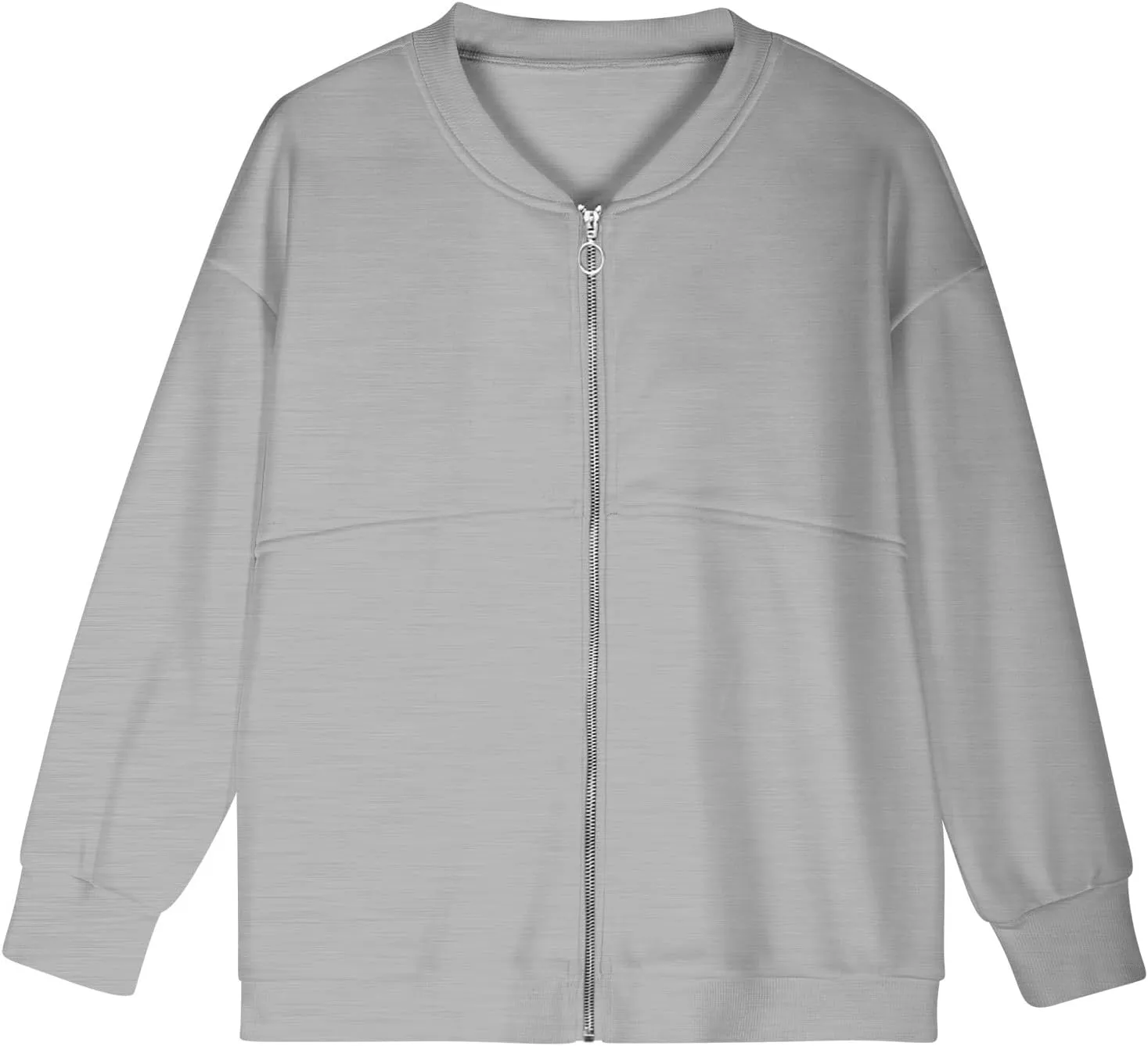 Womens Full Zip Up Sweatshirt Jackets Trendy 2024 Casual Long Sleeve Lightweight Sweatshirts Teen Girls Preppy Clothes