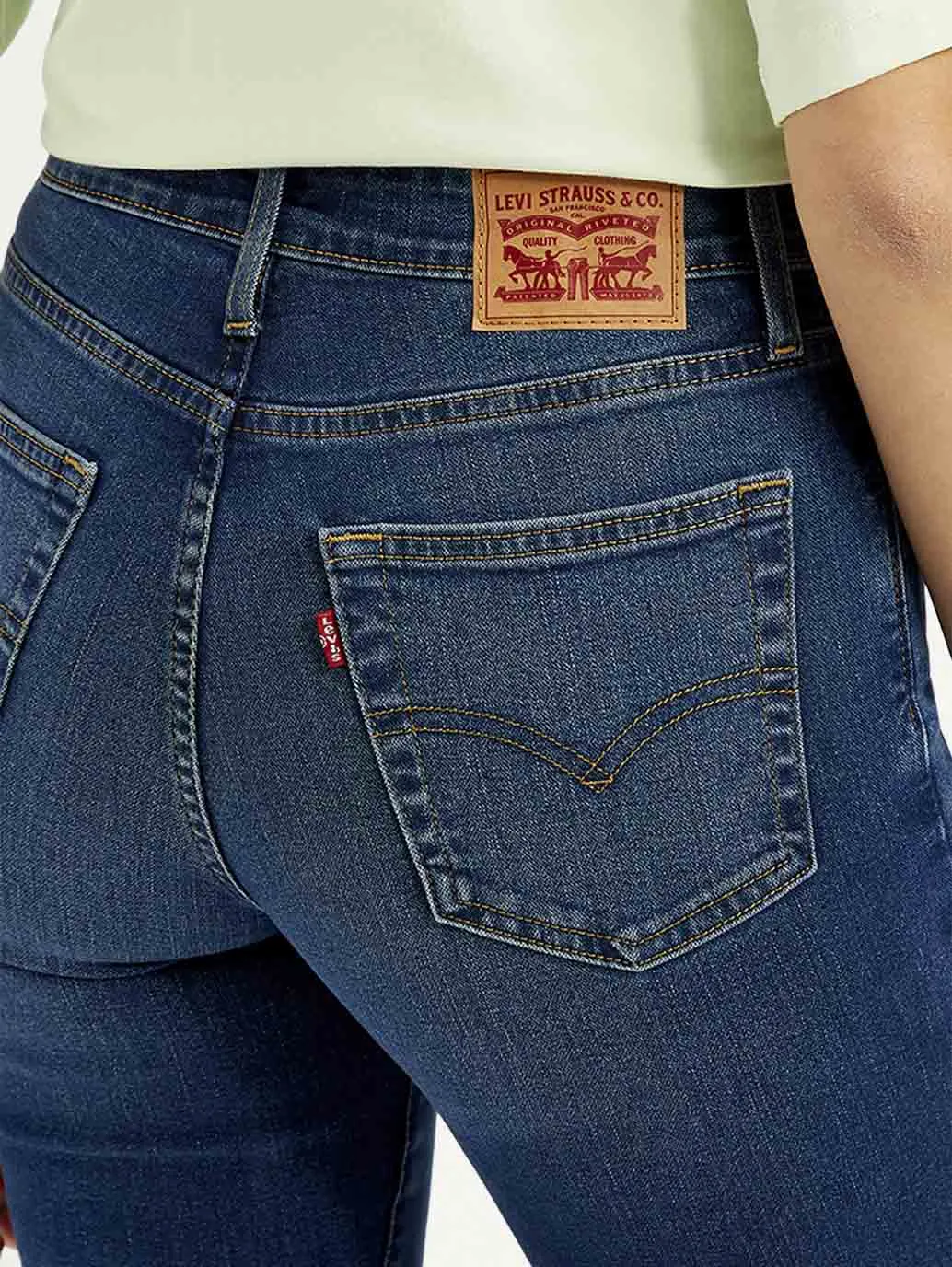 Women's High Rise 721 Skinny Dark-Blue Jeans
