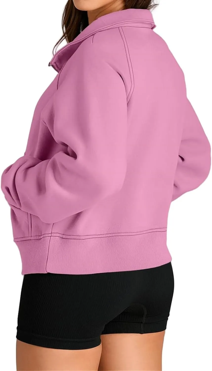 Womens Hoodies Half Zip Up Sweatshirts Pullover Tops Long Sleeve Fleece Sweatshirts with Thumb Hole Fall Clothes