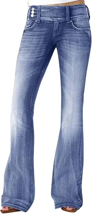 Women's Jeans Straight Leg Jeans Ripped Hem Low Waisted Jeans Wide Jeans High Jeans, XS-5XL