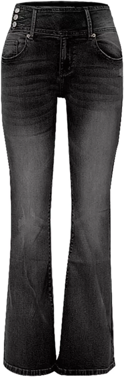 Women's Jeans Straight Leg Jeans Ripped Hem Low Waisted Jeans Wide Jeans High Jeans, XS-5XL