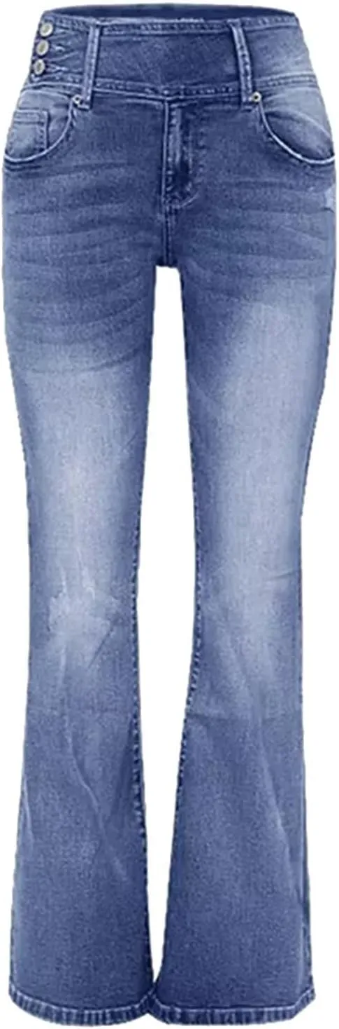 Women's Jeans Straight Leg Jeans Ripped Hem Low Waisted Jeans Wide Jeans High Jeans, XS-5XL