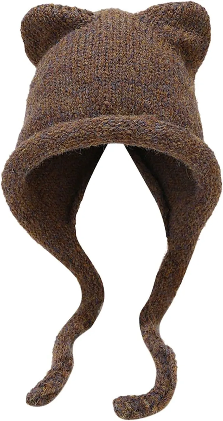 Women's Knitted Hat with Pompom Fashion Accessories for Women Western for Women Fuzzy Hats Women Men's Winter Hats & Caps