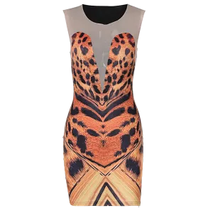 Women's Leopard Bodycon Dress
