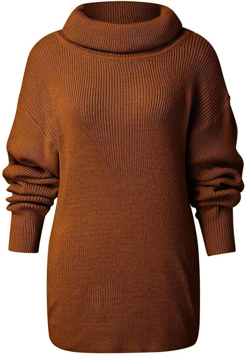 Womens Long Sleeve Turtleneck Sweaters Oversized Knit Loose Pullover Tunic Tops Knitted Pullover Jumper Sweater Shirts